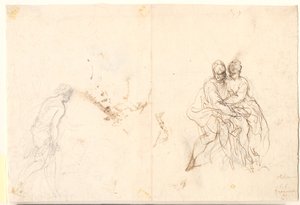 Studie av olika figurer av Hans Rottenhammer