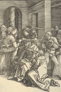 Kristus krönt med törnar, från Mirror of the passion of our Lord Jesu Kristi, 1507. av Hans Schäufelein the Elder