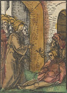 Christ Healing the Possessed, från Das Plenarium, 1517. av Hans Schäufelein the Elder