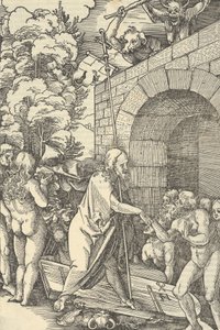 Kristus i Limbo, från spegeln av vår Herre Jesu Kristi passion, 1507. av Hans Schäufelein the Elder