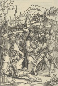 The Arrest of Christ, från spegeln av vår Herre Jesu Kristi passion, 1507. av Hans Schäufelein the Elder