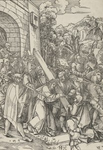 Bärandet av korset. av Hans Schäufelein the Elder