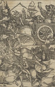 Den berusade mannen på en vagn på väg till helvetet, från Hymmelwagen på vem som lever....., 1517.