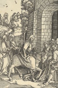 Inträdet i Jerusalem, från spegeln av vår Herre Jesu Kristi passion, 1507. av Hans Schäufelein the Elder