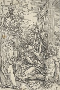Klagosången, från Kristi liv, ca. 1511-12. av Hans Schäufelein the Elder
