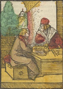 Liknelsen om den rike mannen och hushållerskan, 2, från Das Plenarium, 1517. av Hans Schäufelein the Elder