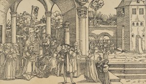 Berättelsen om Ester. av Hans Schäufelein the Elder