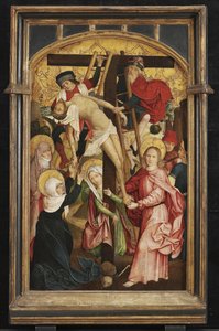Descent From the Cross, 1490-talet (olja på träpanel) av Hans Schüchlin
