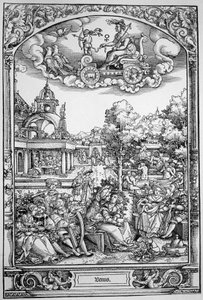 Venus (trägravyr) av Hans Sebald (School of) Beham