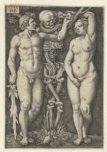 Adam och Eva och döden av Hans Sebald Beham