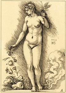 Ceres, strö frukter av Hans Sebald Beham