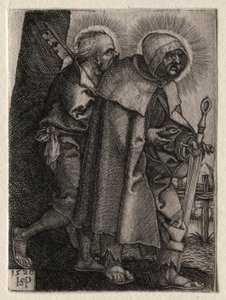 Kristus och apostlarna: St. Peter och St. Paul, 1520. av Hans Sebald Beham