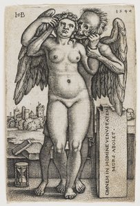Döden griper en kvinna, 1547 av Hans Sebald Beham
