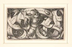 Den lilla buffonen med stort skrivband (The little buffoon) av Hans Sebald Beham