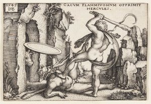 Hercules och Cacus av Hans Sebald Beham