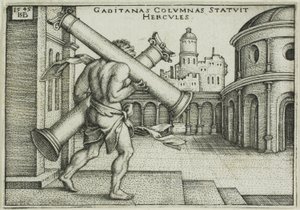 Hercules och kolonnerna i Gaza av Hans Sebald Beham
