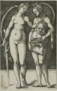 Judith och hennes tjänare av Hans Sebald Beham