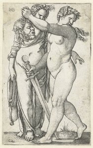 Judith med chef för Holofernes och pigan av Hans Sebald Beham