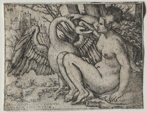 Leda och Svanen av Hans Sebald Beham