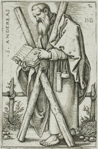 St Andrew, plåt 2 från De tolv apostlarna av Hans Sebald Beham