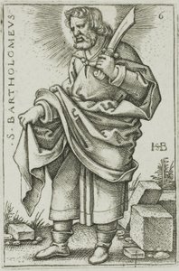 S:t Bartolomeus, plåt 6 från De tolv apostlarna av Hans Sebald Beham