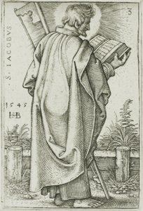 St. James Minor, plåt 3 från De tolv apostlarna av Hans Sebald Beham
