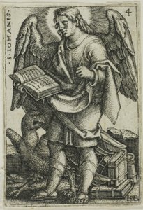 St. John, från De fyra evangelisterna av Hans Sebald Beham