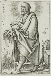 Matteus, plåt 8 från De tolv apostlarna av Hans Sebald Beham