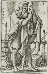 St Simon, plåt 11 från De tolv apostlarna av Hans Sebald Beham