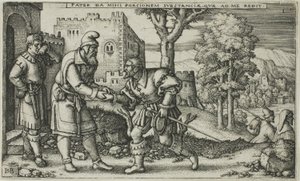 The Departure of the Prodigal Son, första delen av The History of the Prodigal Son av Hans Sebald Beham