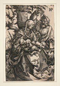 Den heliga familjen under ett träd av Hans Sebald Beham