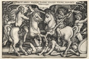 The Labours of Hercules: Hercules Abducting Iole av Hans Sebald Beham