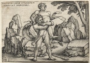 Herkules krossar Antaeus av Hans Sebald Beham