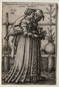 The Lady of Death maskerad som en dåre, 1541. av Hans Sebald Beham
