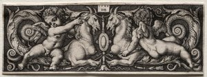 Två Genii, 1544. av Hans Sebald Beham