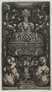 Vas dekorerad med barn, 1531. av Hans Sebald Beham