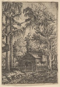 Stuga bland träd, 1551. av Hans Sebald Lautensack
