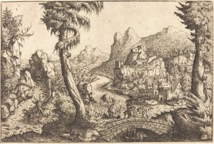 Flygningen till Egypten, 1558. av Hans Sebald Lautensack