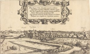 Utsikt över Nürnberg från väst [vänster sektion], 1552.