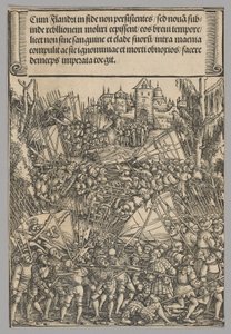 Andra flamländska upproret, skylt 10 från historiska scener från kejsar Maximilian I:s liv från triumfbågen