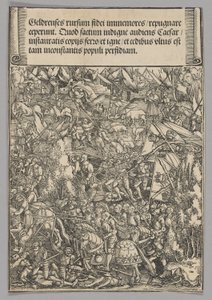 Andra kriget med gulden, skylt 19 från historiska scener ur kejsar Maximilian I:s liv från triumfbågen av Hans Springinklee