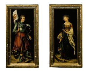 Saint George och Saint Catherine av Hans Suess Kulmbach