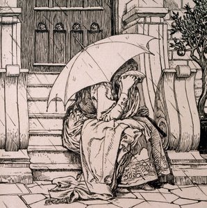 Illustration till saga av Hans Christian Andersen (1805-1875) av Hans Tegner