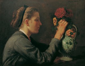 Agathe Thoma, konstnärens syster av Hans Thoma