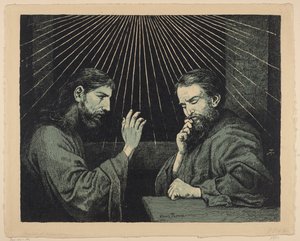 Kristus och Nikodemos av Hans Thoma