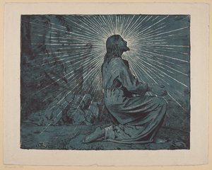 Kristus som ber på Olivberget av Hans Thoma