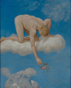 Juni (ung man med ros) av Hans Thoma
