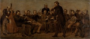 Lantlig musikkapell av Hans Thoma