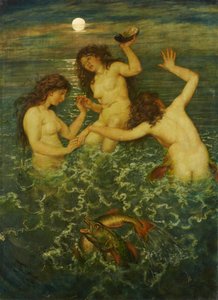 Tre sjöjungfrur av Hans Thoma