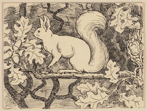 Illustration till läroboken: Eichhorn av Hans Thoma